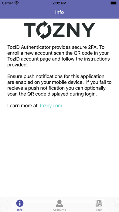 TozID Authenticator screenshot 2