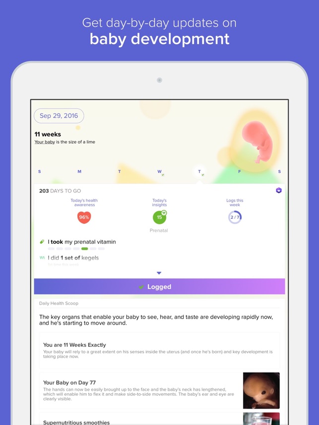 glow nurture pregnancy app