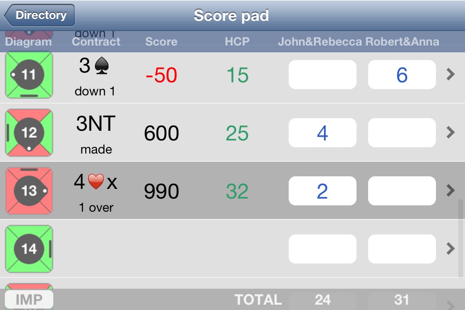 Bridge Scoring screenshot 2