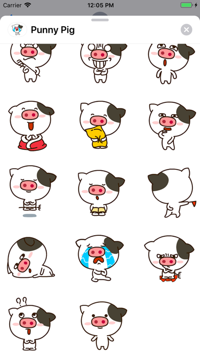 Punny Pig Animated Stickers screenshot 2