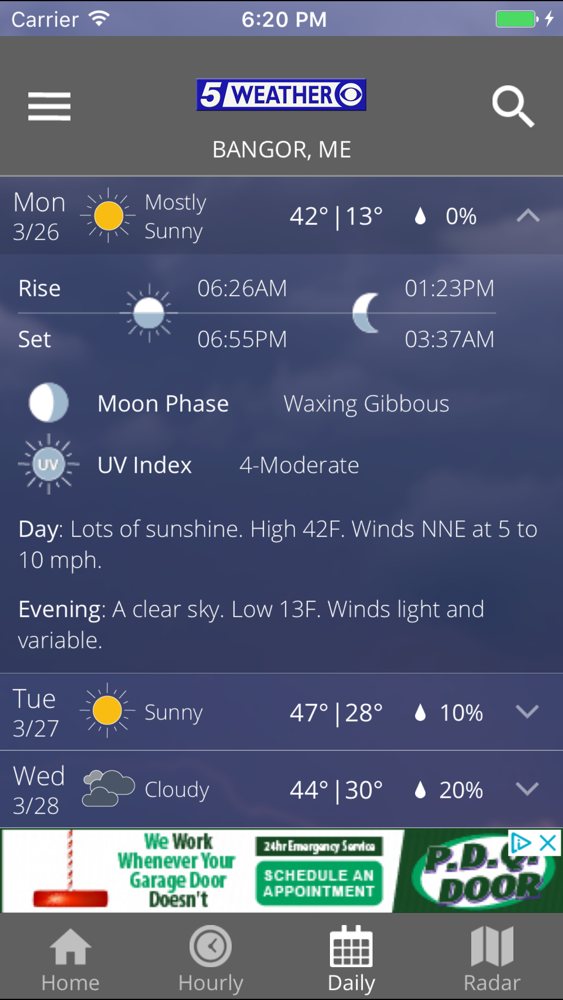 WABI TV5 Weather App App for iPhone Free Download WABI TV5 Weather