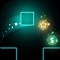 Make your neon square jump through geometric obstacles in this platformer game