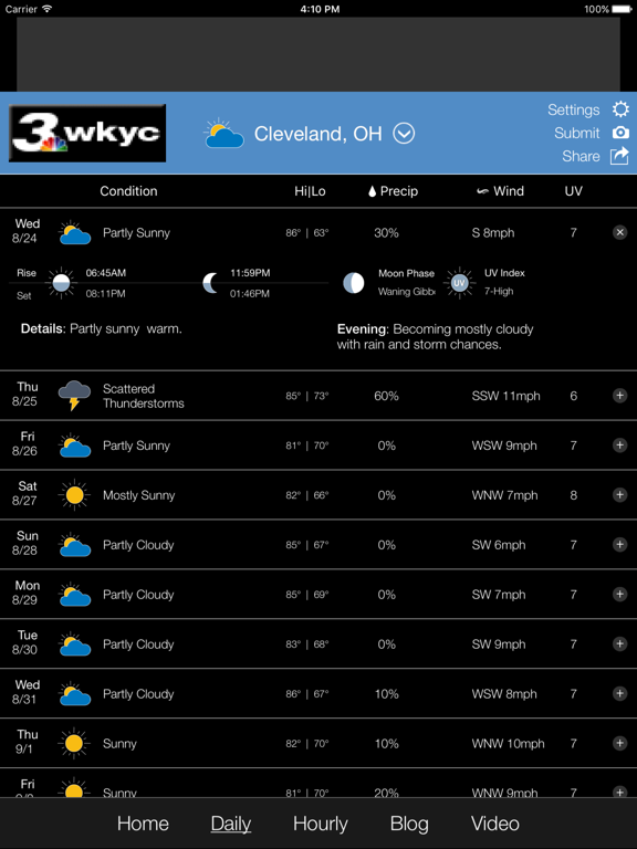 WKYC Weather screenshot 2
