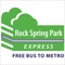 The Rock Spring Park Express is a convenient, dependable and FREE shuttle service, providing quick connections between the Grosvenor-Strathmore Metro Station and Rock Spring Park – the activity center triangle bordered by the I-270 spurs, Democracy Boulevard, and Old Georgetown Road