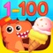 This app contains 110 games to help kids to count to 100 and write number