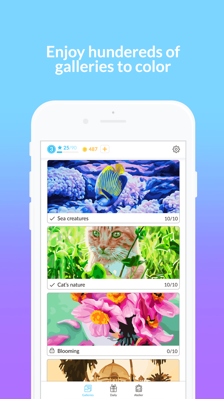 April - Oil Painting by Number iOS Mod IPA screenshot 2 - iOS app interface