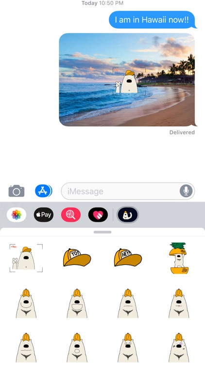 Happy Polar Bear Face Sticker