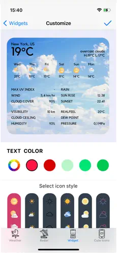 Screenshot 3 CuteWeather: weather widget iphone