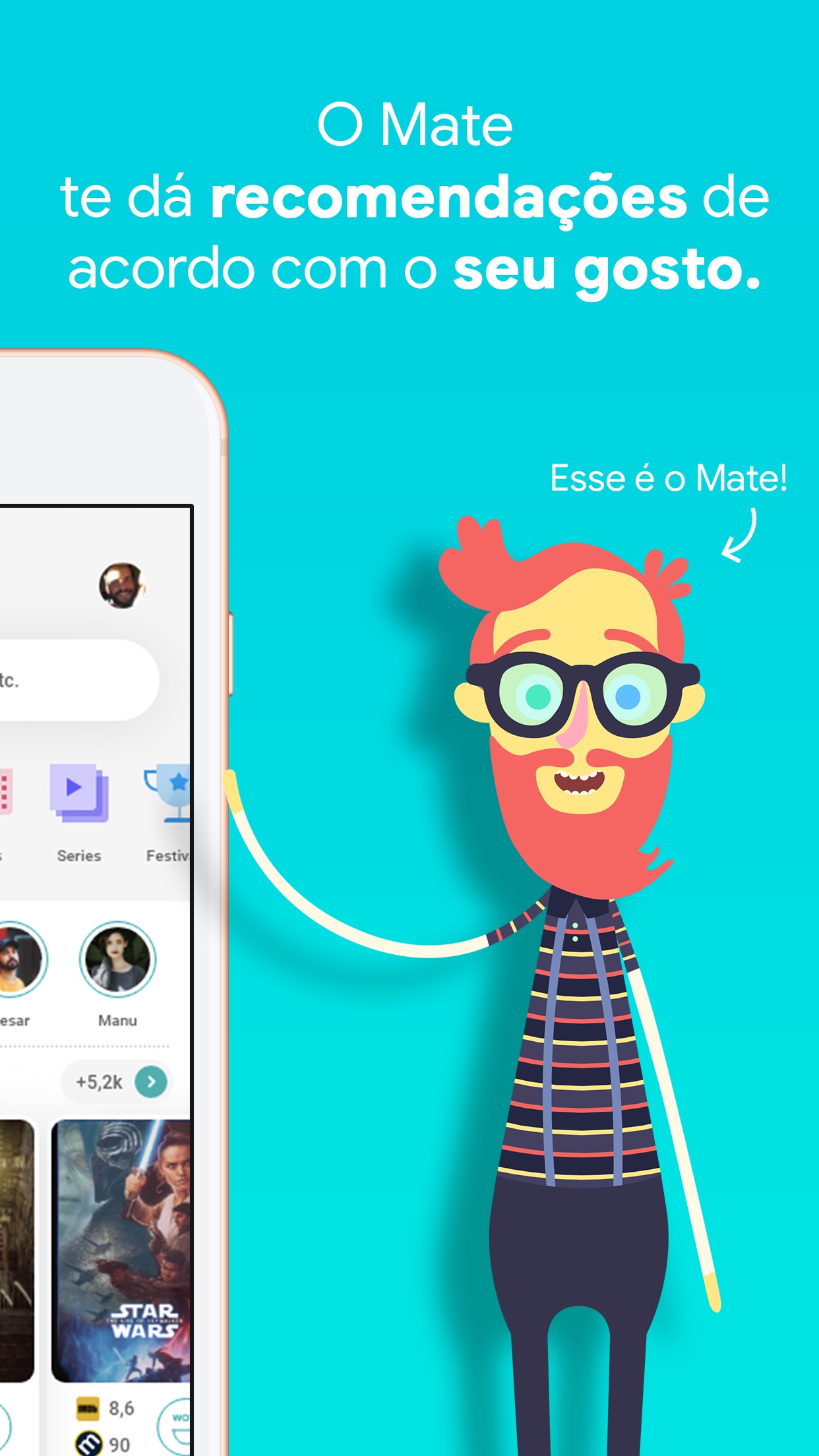 Screenshot do app MateRate - Filmes e Séries