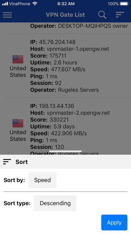 VPN Gate List by Hoang Nguyen Dong