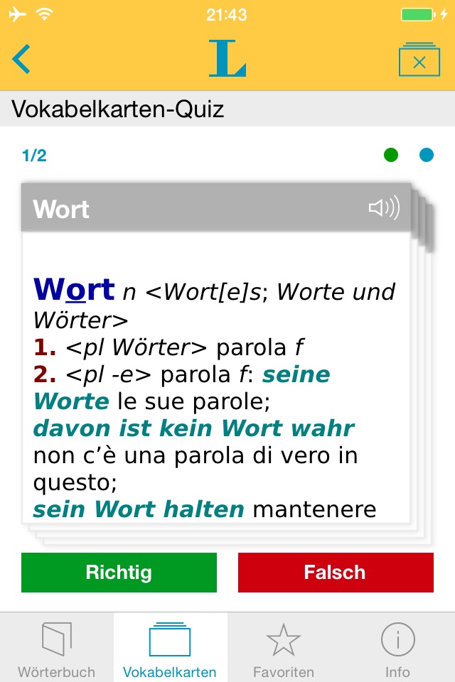 Großes Italienisch Wörterbuch screenshot 3