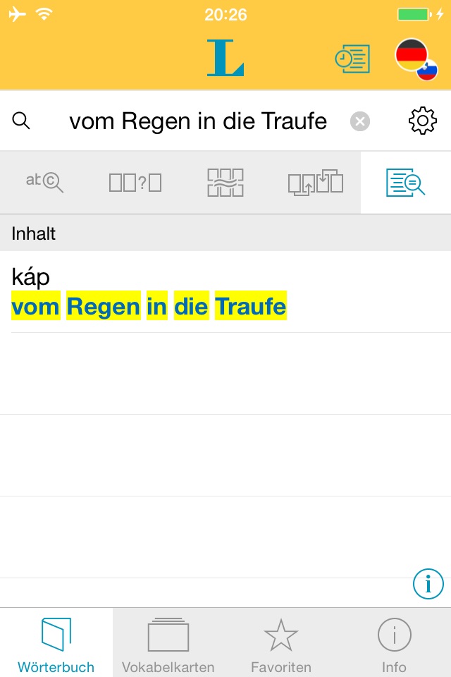 Slowenisch Deutsch Wörterbuch screenshot 2