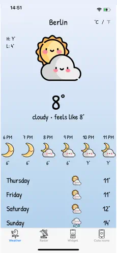 Capture 7 CuteWeather: weather widget iphone