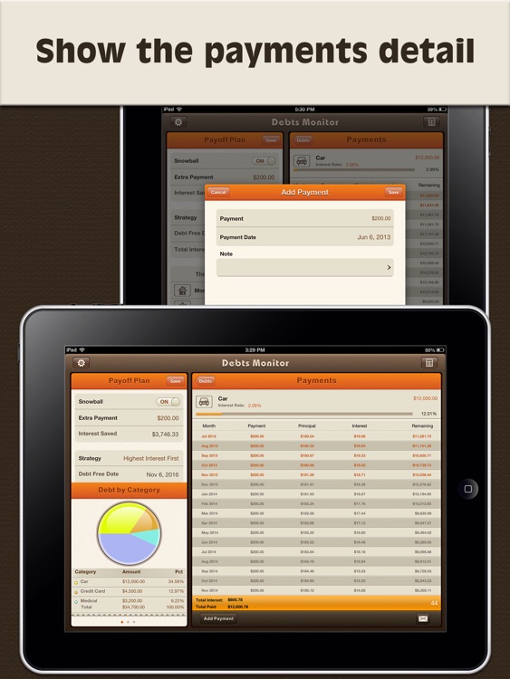 Debts Monitor For Ipad By å€© èµµ