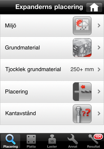 Hilti Anchors Selector screenshot 2