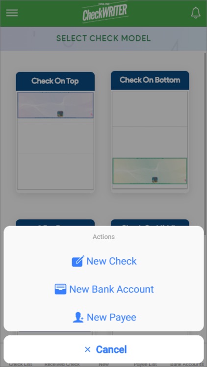 OnlineCheckWriter app