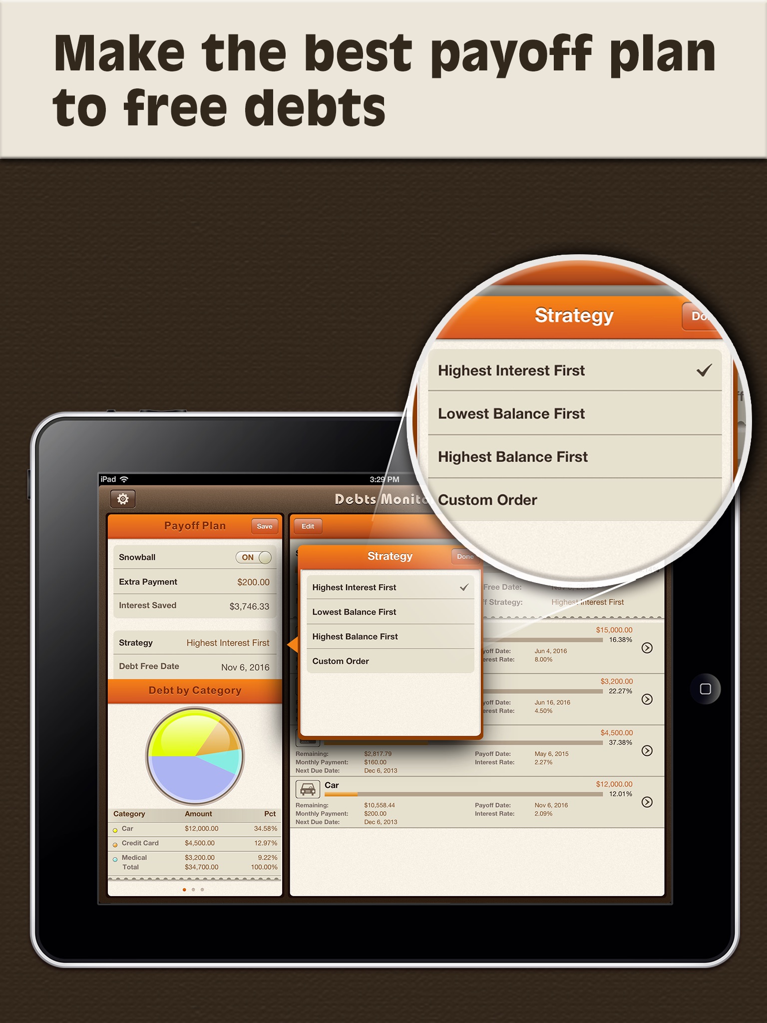 Debts Monitor for iPad screenshot 3