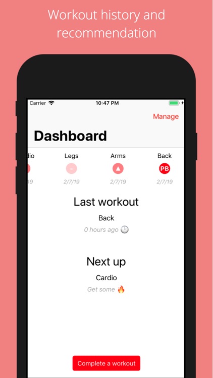 Simple Workout Planner
