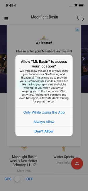 ML Basin Member App