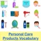 Learn personal care products names in English with pictures and examples to enlarge your vocabulary