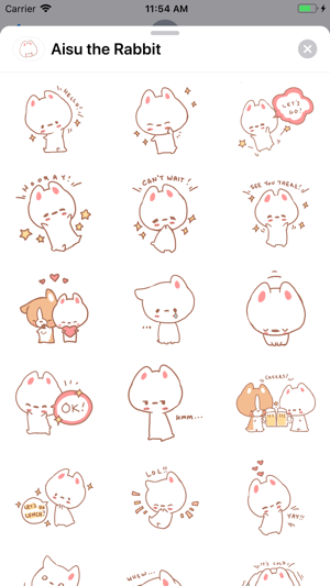 Aisu the Rabbit Stickers