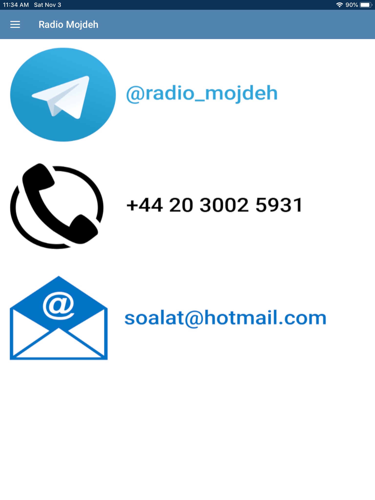 Radio Mojdeh screenshot 3