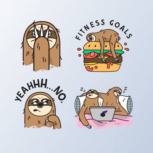 SlothMoji - Sloth Stickers