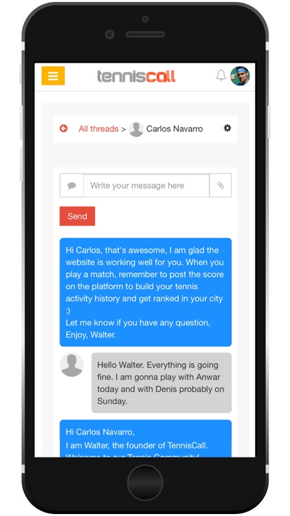 TennisCall: Tennis Player app screenshot-3