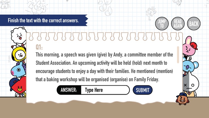 Extensive Reading with BT21