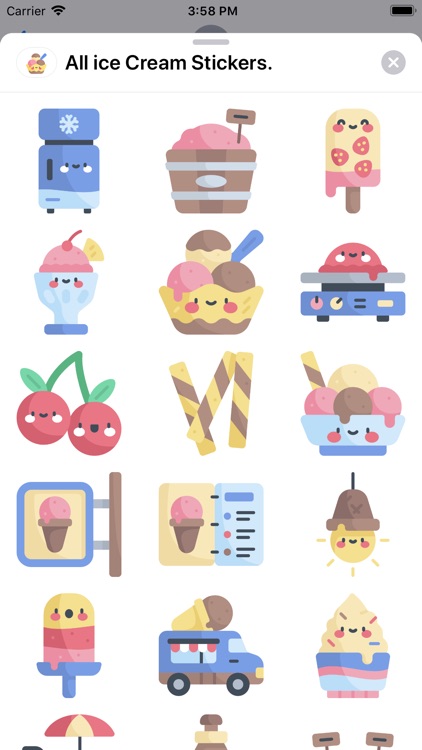 All ice Cream Stickers.