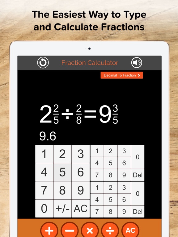 fraction calculator decimals ios viewing app re