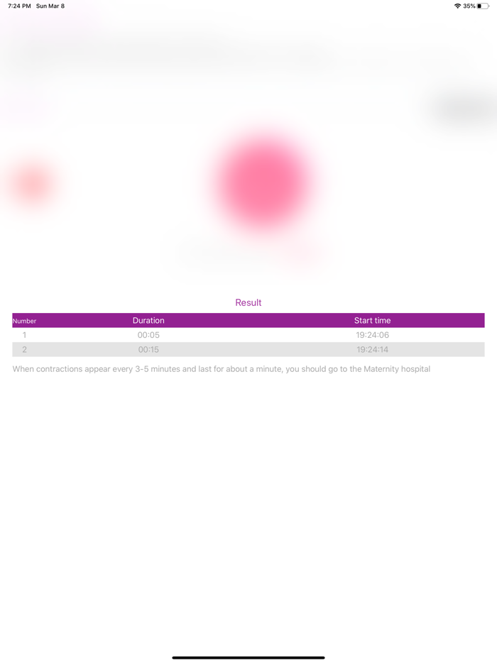 Contraction timer - Forty