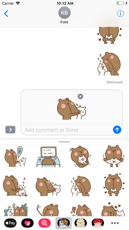 Bear Love Pig Stickers