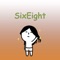 Cute "SixEight" expression sticker