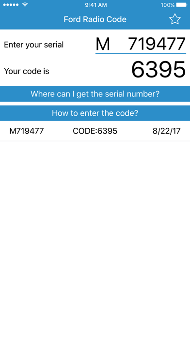 Radio Code for Ford M Screenshot 2