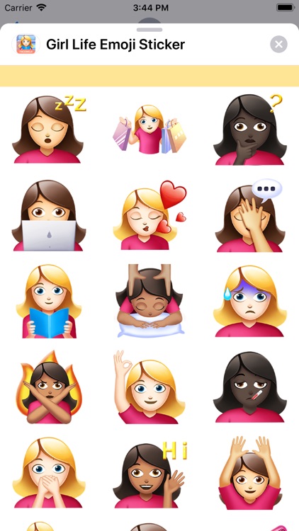 Girl Life Emoji Sticker