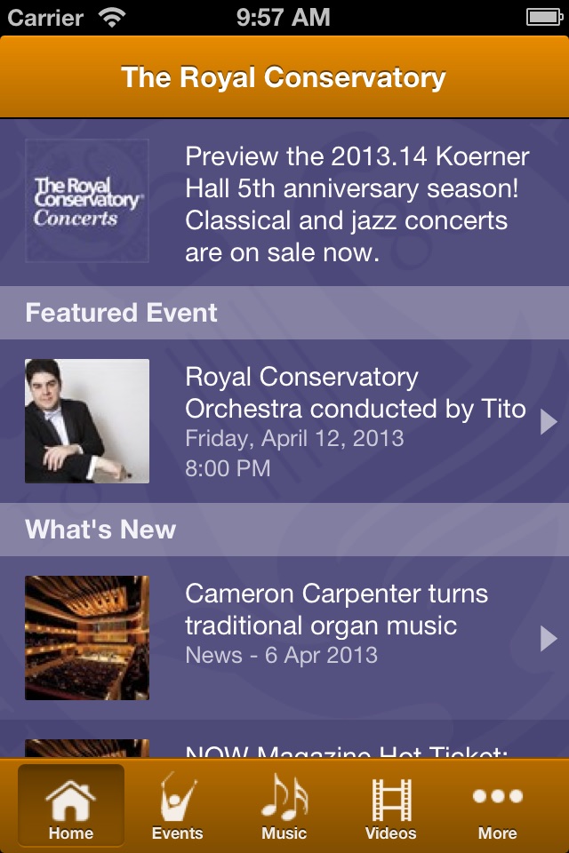 Concerts at Koerner Hall screenshot 2