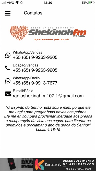 Rádio Shekinah FM 107.1 screenshot 2