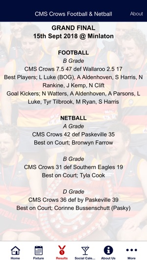 CMS Crows Football & Netball(圖3)-速報App