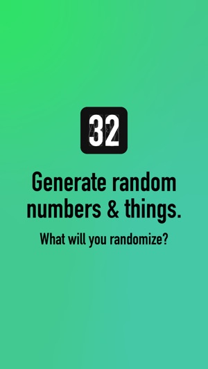 ThirtyTwo: Random Generator(圖1)-速報App