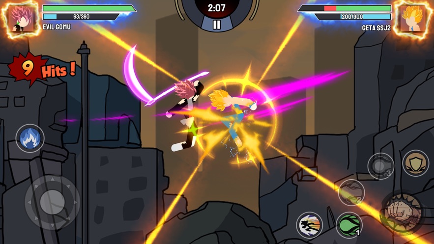 iphone ipad stickman warriors - super dragon shadow fight - the