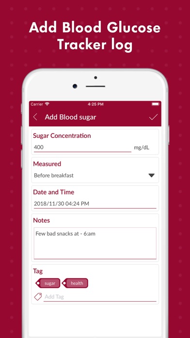 Blood Sugar Tracker screenshot 2