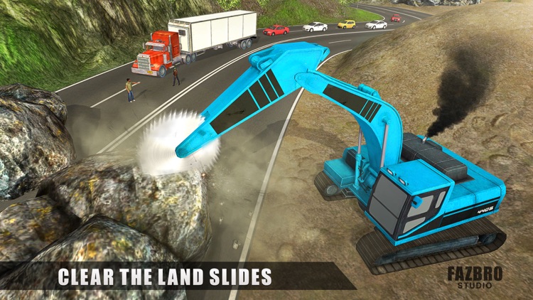 Heavy Excavator Rock Mining 3D