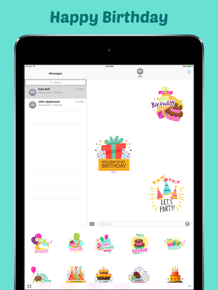 Happy Birthday Stickers Pack