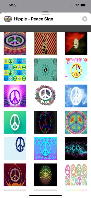 Hippie - Peace Sign  Stickers(圖2)-速報App