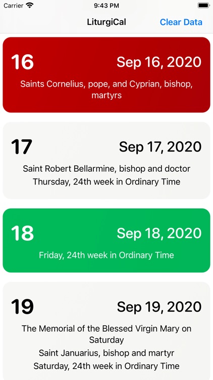 LiturgiCal - Catholic Widget