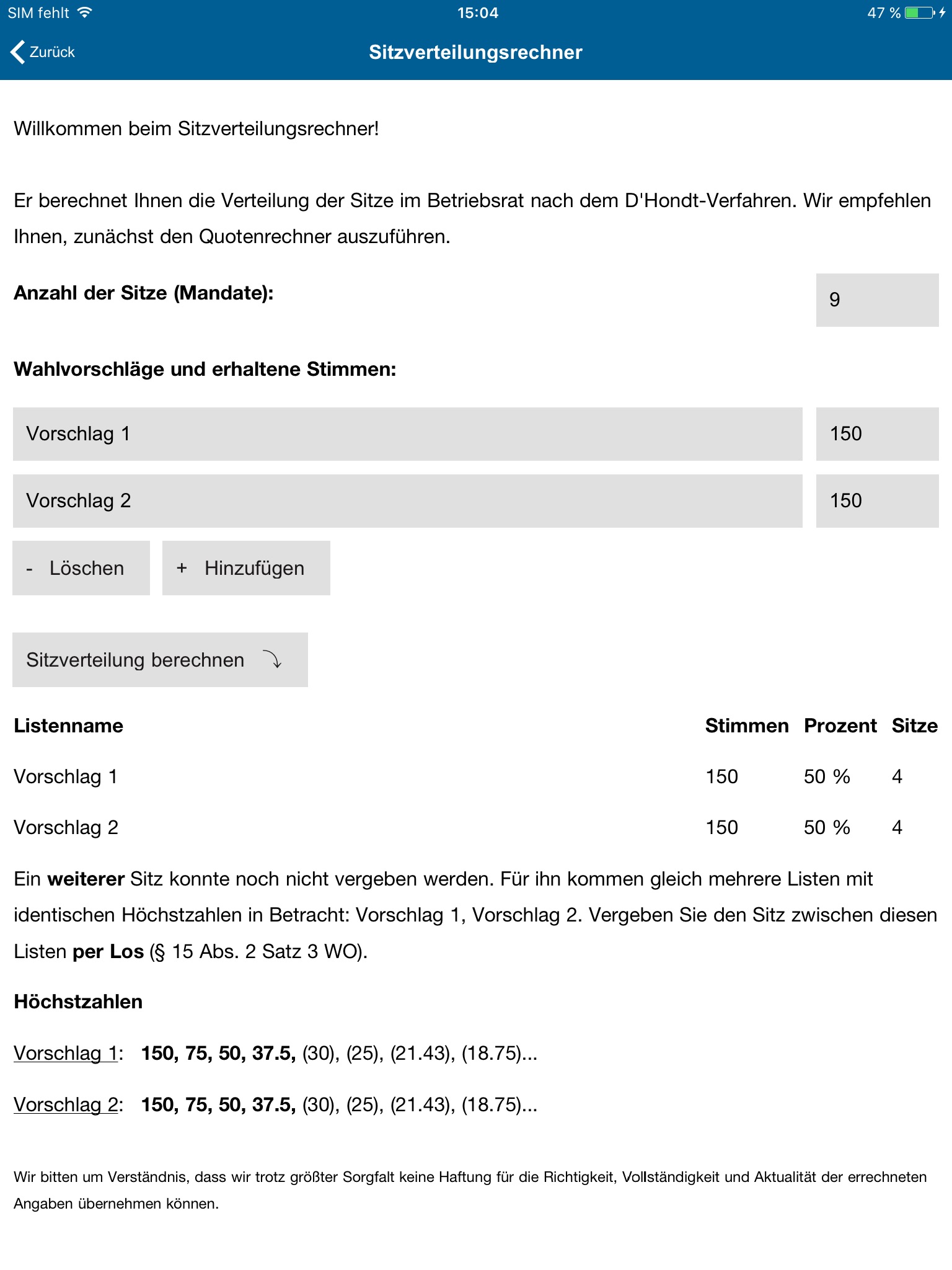 Betriebsratswahl screenshot 4