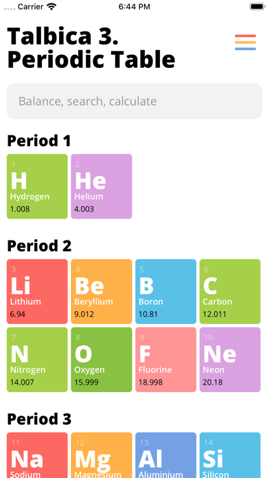 Talbica 3: Periodic Table screenshot 3