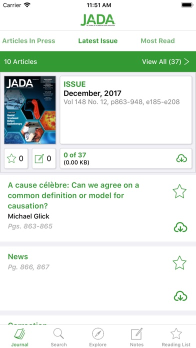 Journal of the ADA screenshot1