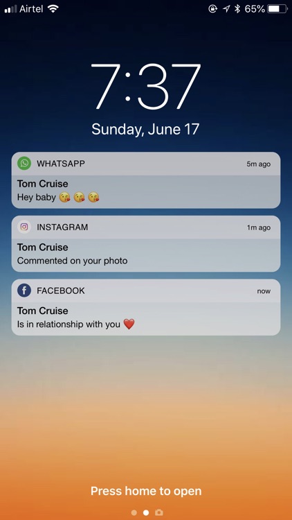 fake text notification message